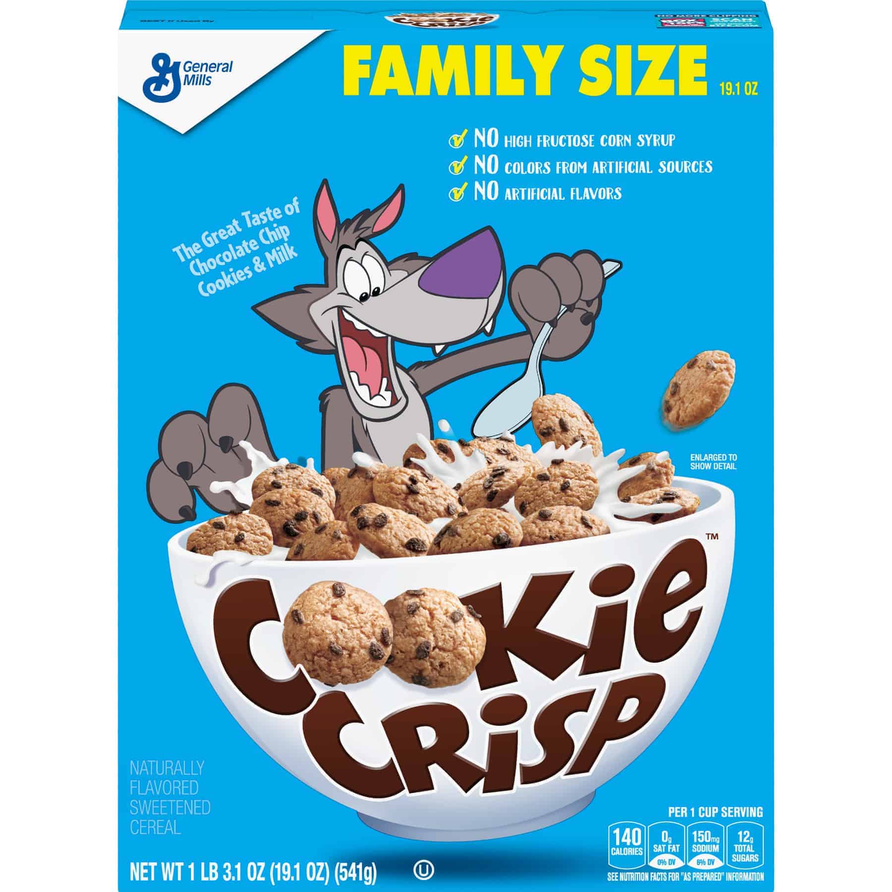 General Mills, Cookie Crisp , Family Size, 19.1 oz