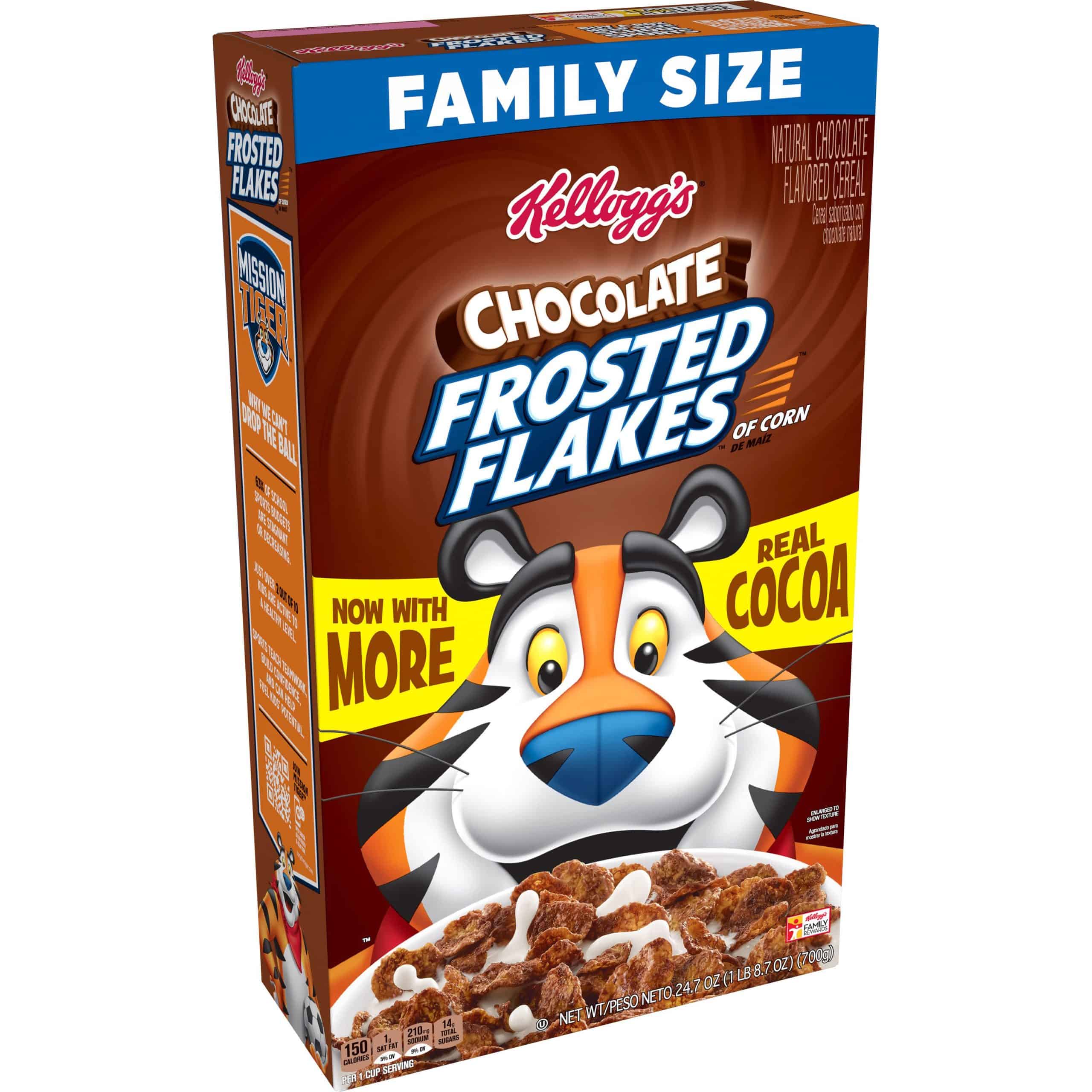 Kellogg's Frosted Flakes, Chocolate, Family Size, 24.7 Oz
