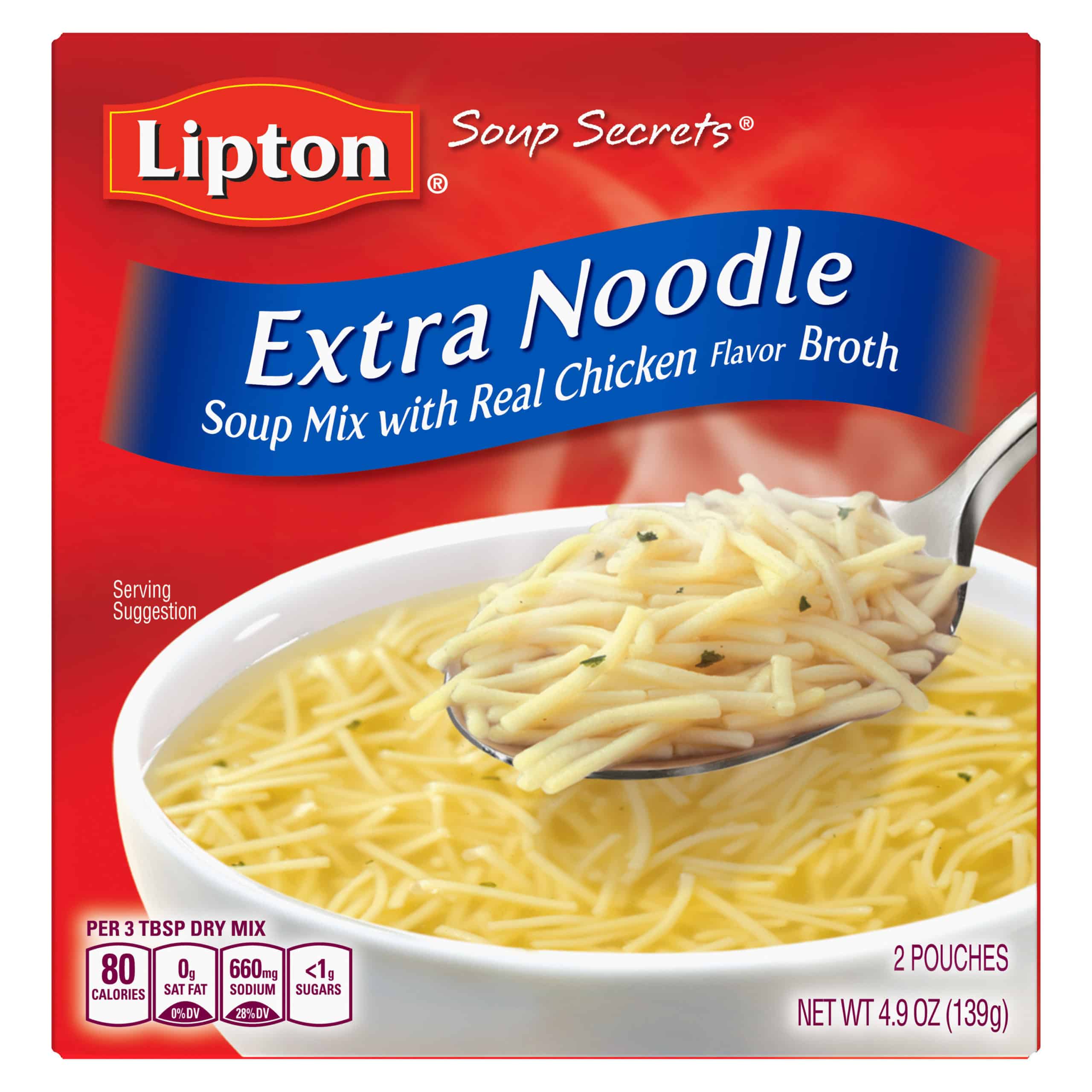 Lipton Soup Secrets Instant Soup Mix Extra Noodle 4.9 oz 4 Pack