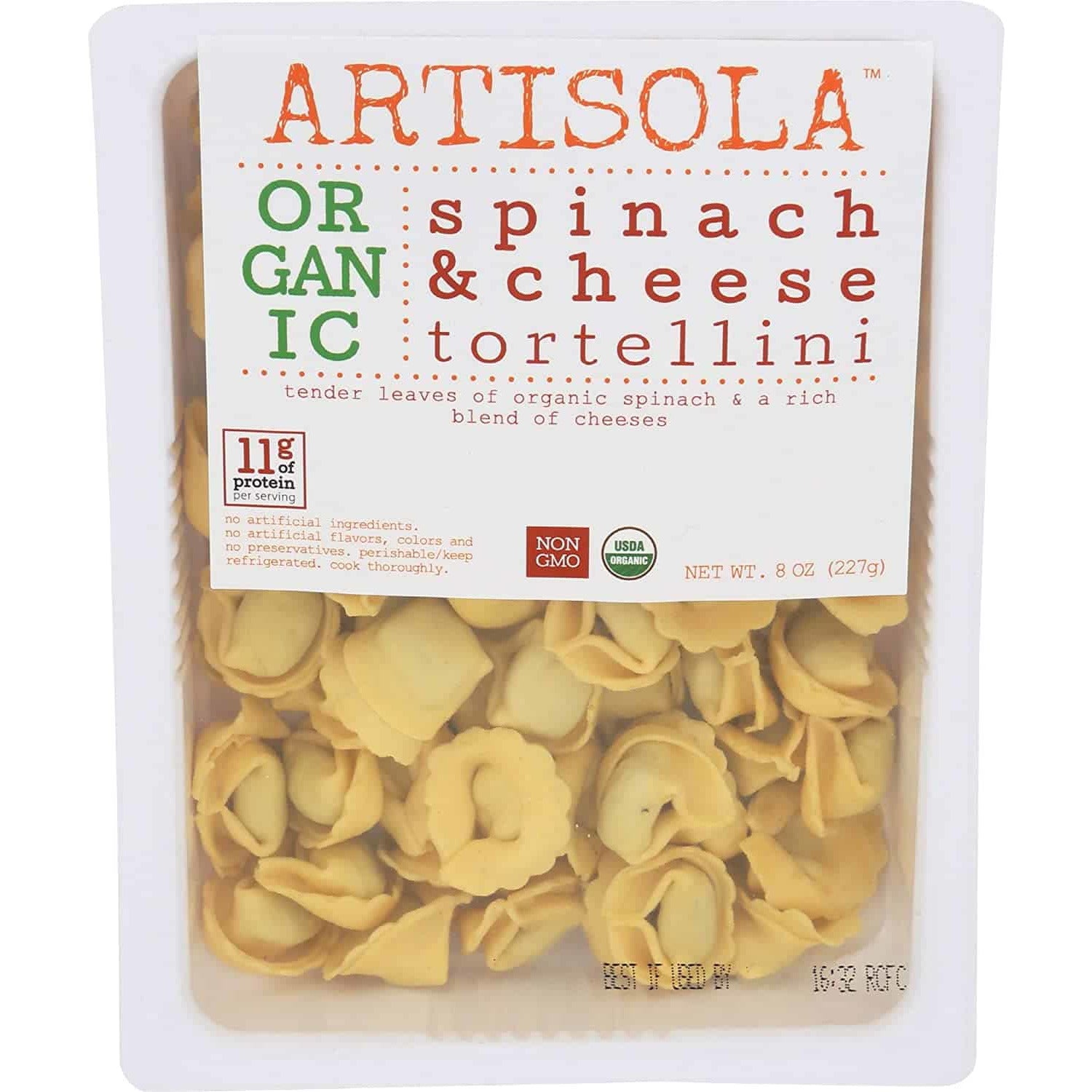 Oasis Fresh Artisola Organic Spinach and Cheese Tortellini 8 Oz.