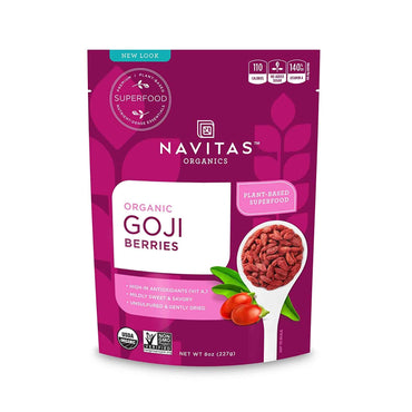 Navitas Organics Goji Berries, 8oz. Bag - Organic, Sun-Dried