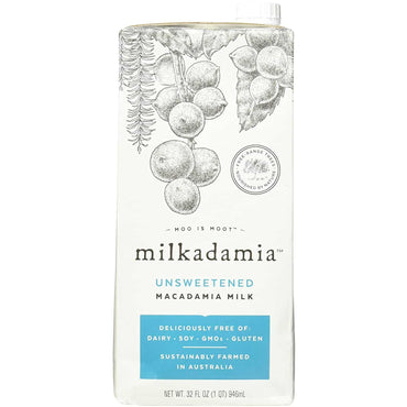 Milkadamia Milk Macadamia Unsweetened, 32 oz