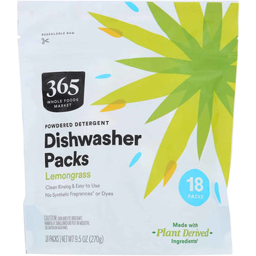Oasis Fresh Dishwasher Powdered Detergent Packs 18 Count