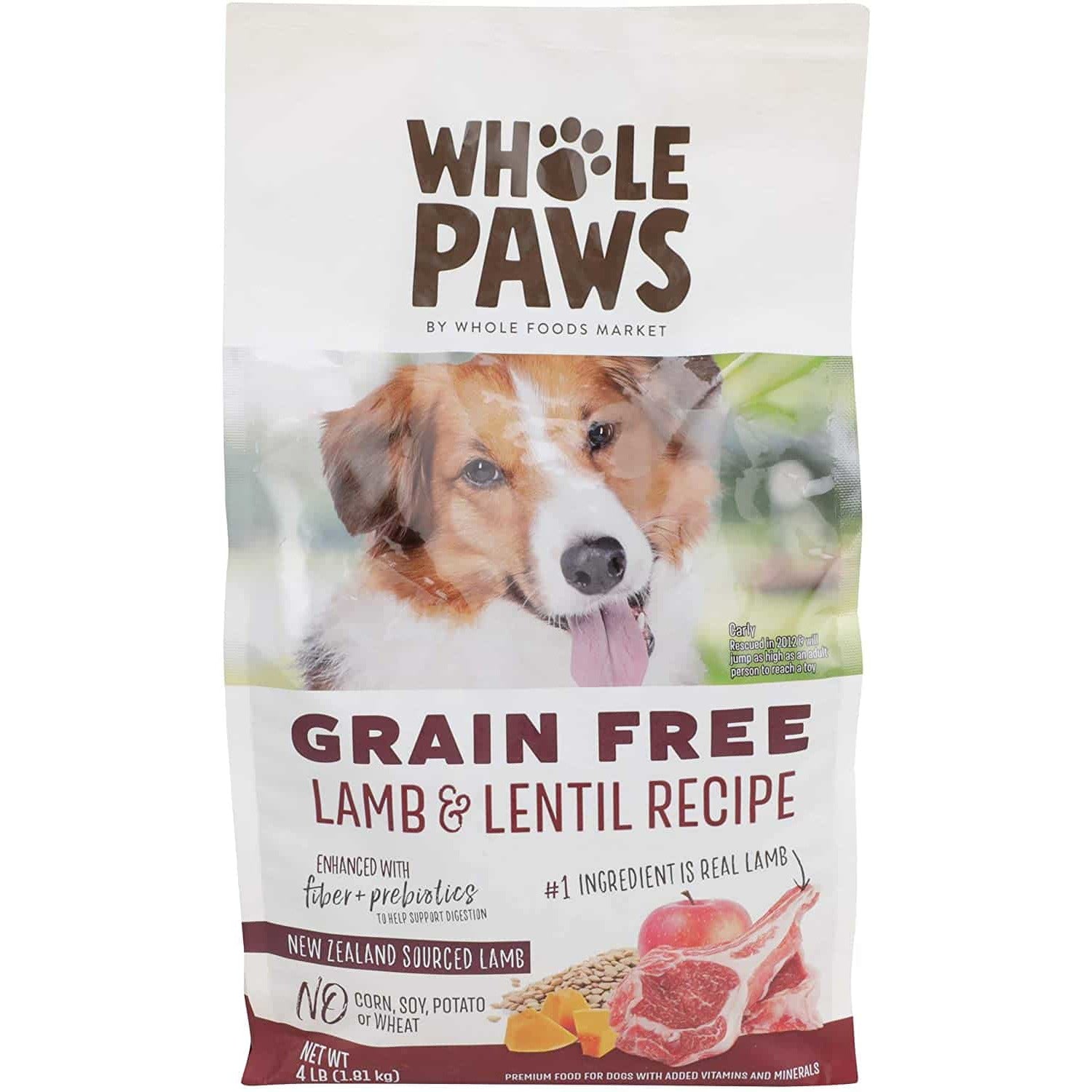 Whole Paws, Dog Food Dry Lamb with Lentils, 64 Oz.