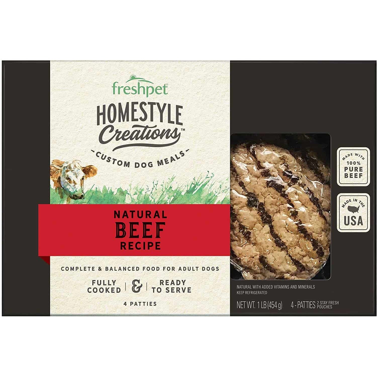 FRESH PET, Dog Food Homestyle Creations Beef Recipe, 4 Count, 16 Oz.