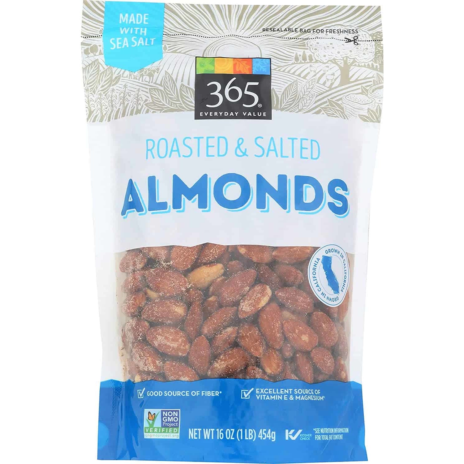 Oasis Fresh Almonds, Roasted Salted, 16 oz