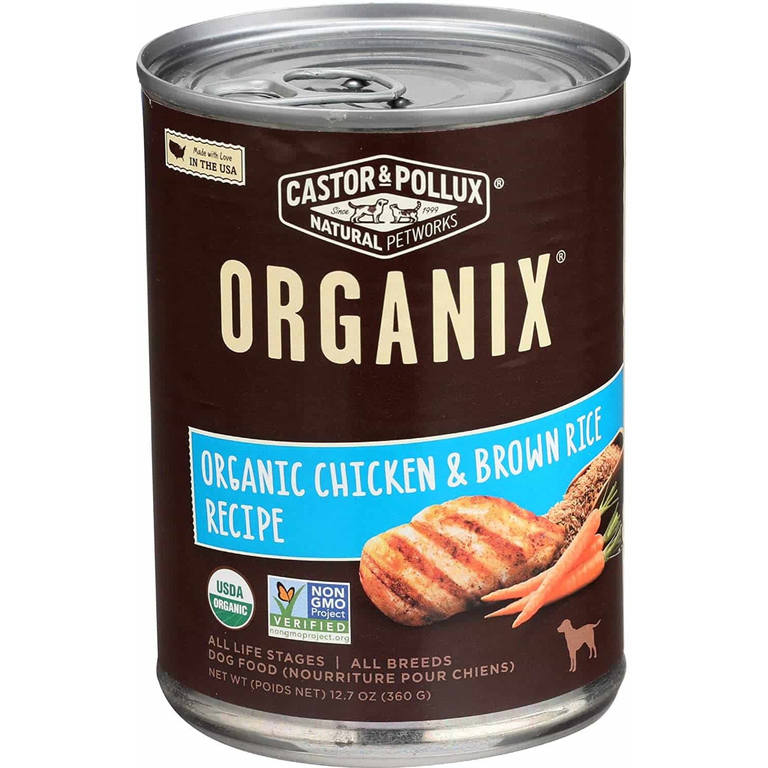 Organix, Organic Chicken & Brown Rice, 12.7 oz, Canned Dog Food