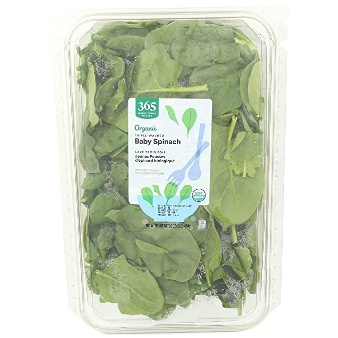 Oasis Fresh 365 by Whole Foods Market, Baby Spinach Organic, 16 Ounce