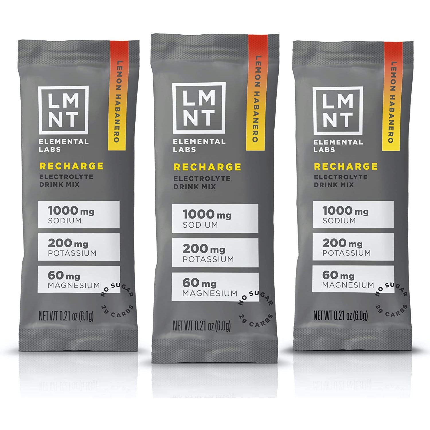 LMNT Keto Electrolyte Drink Mix | Paleo Hydration Powder | No Sugar, No Artificial Ingredients | Lemon Habanero | 30 Stick Packs