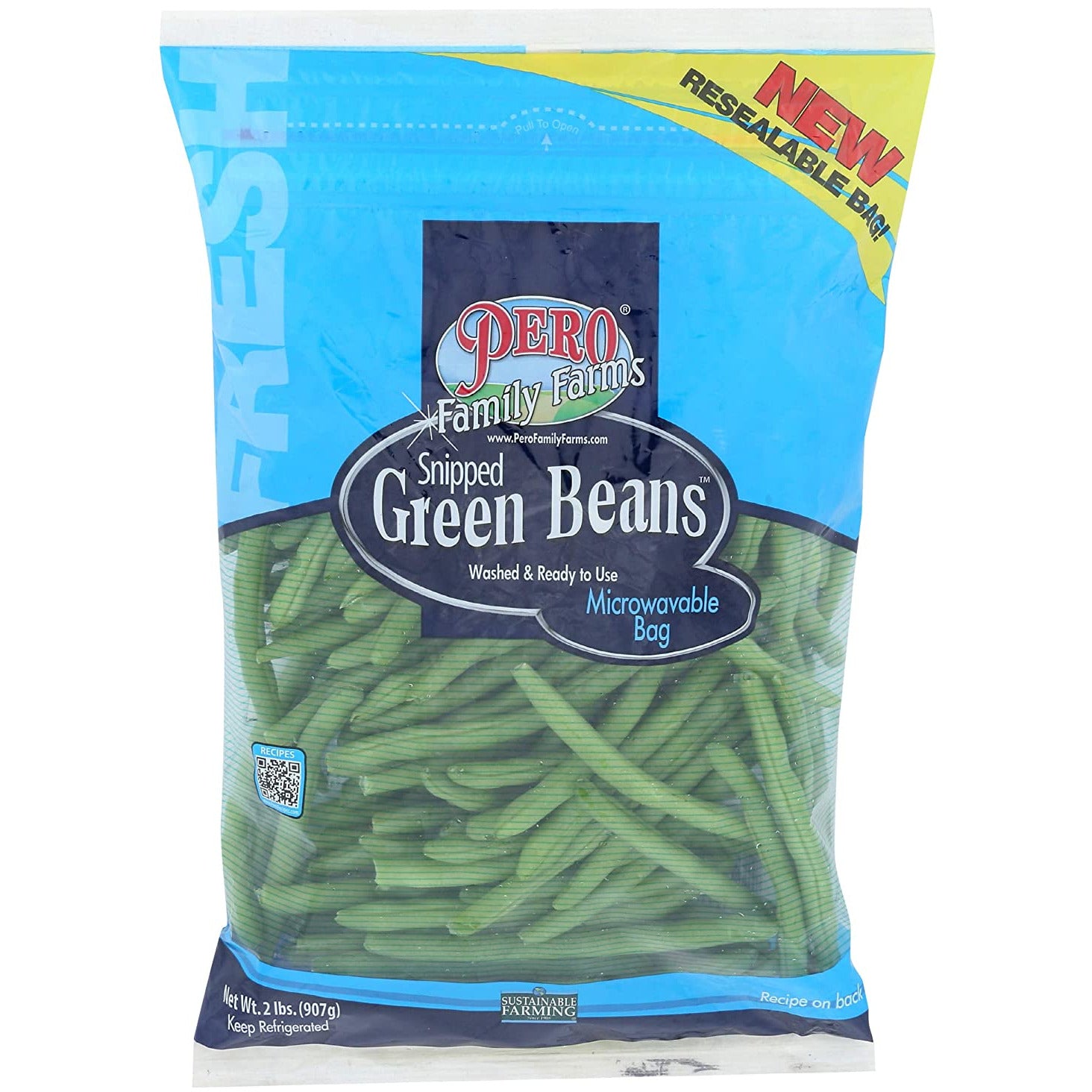 Pero Family Farms Conventional Snipped Green Beans 2 lbs