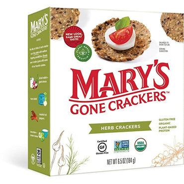 Mary's Gone Crackers, Herb Gluten Free Wheat Free Organic, 6.5 Oz