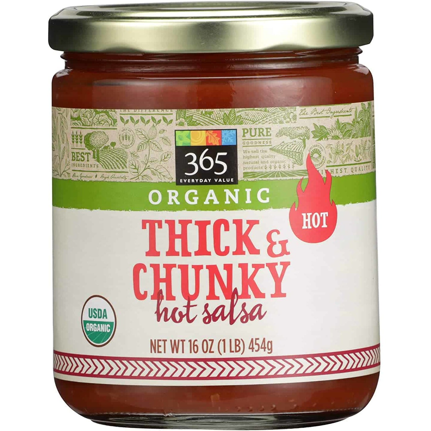Organic Thick & Chunky Hot Salsa, 16 Oz