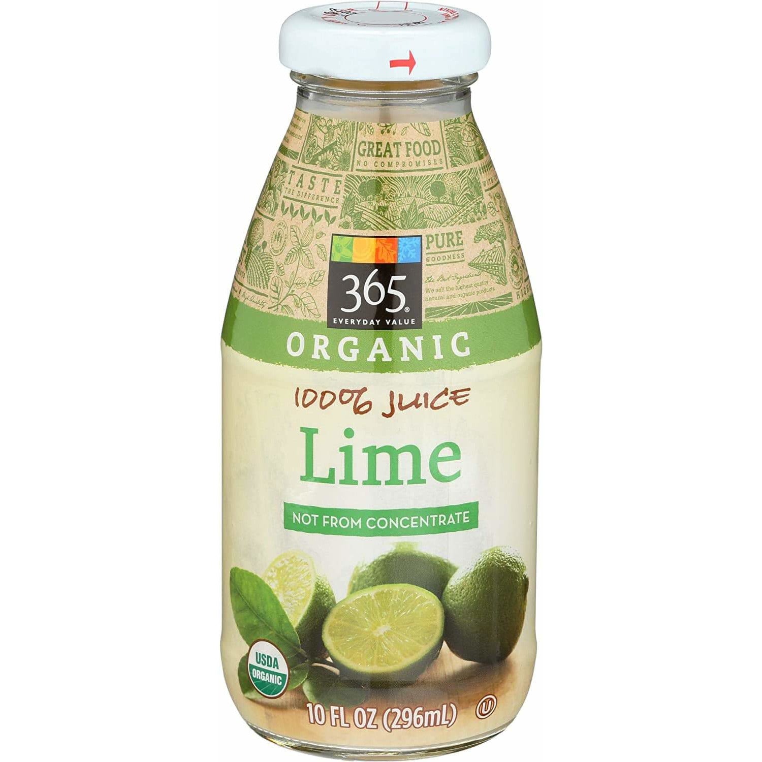 SANTA CRUZ Lime 100% Organic Juice, 16 Ounce