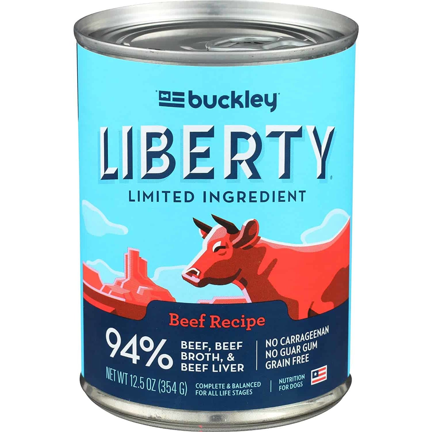 Oasis Fresh Buckley Pet, Dog Food Liberty Beef Recipe, 12.5 Oz.