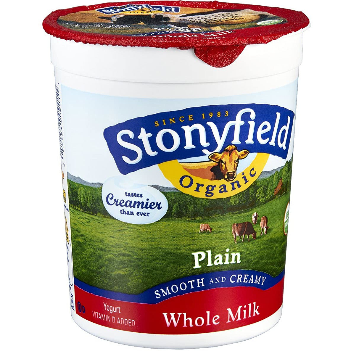 Stonyfield Farm Organic Plain Whole Milk Yogurt, 32 Oz - 6 pack