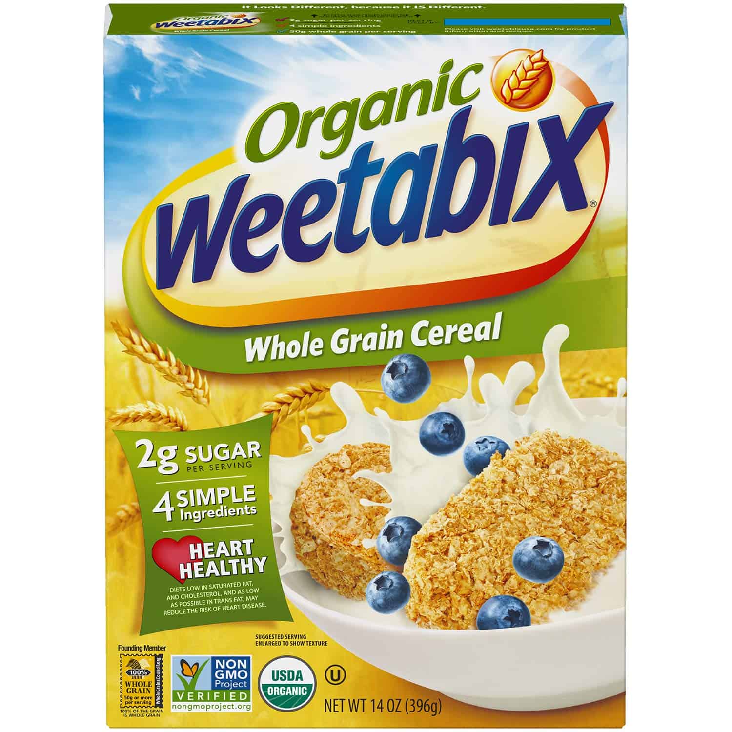 Weetabix Organic Whole Grain Cereal Biscuits 14 Oz