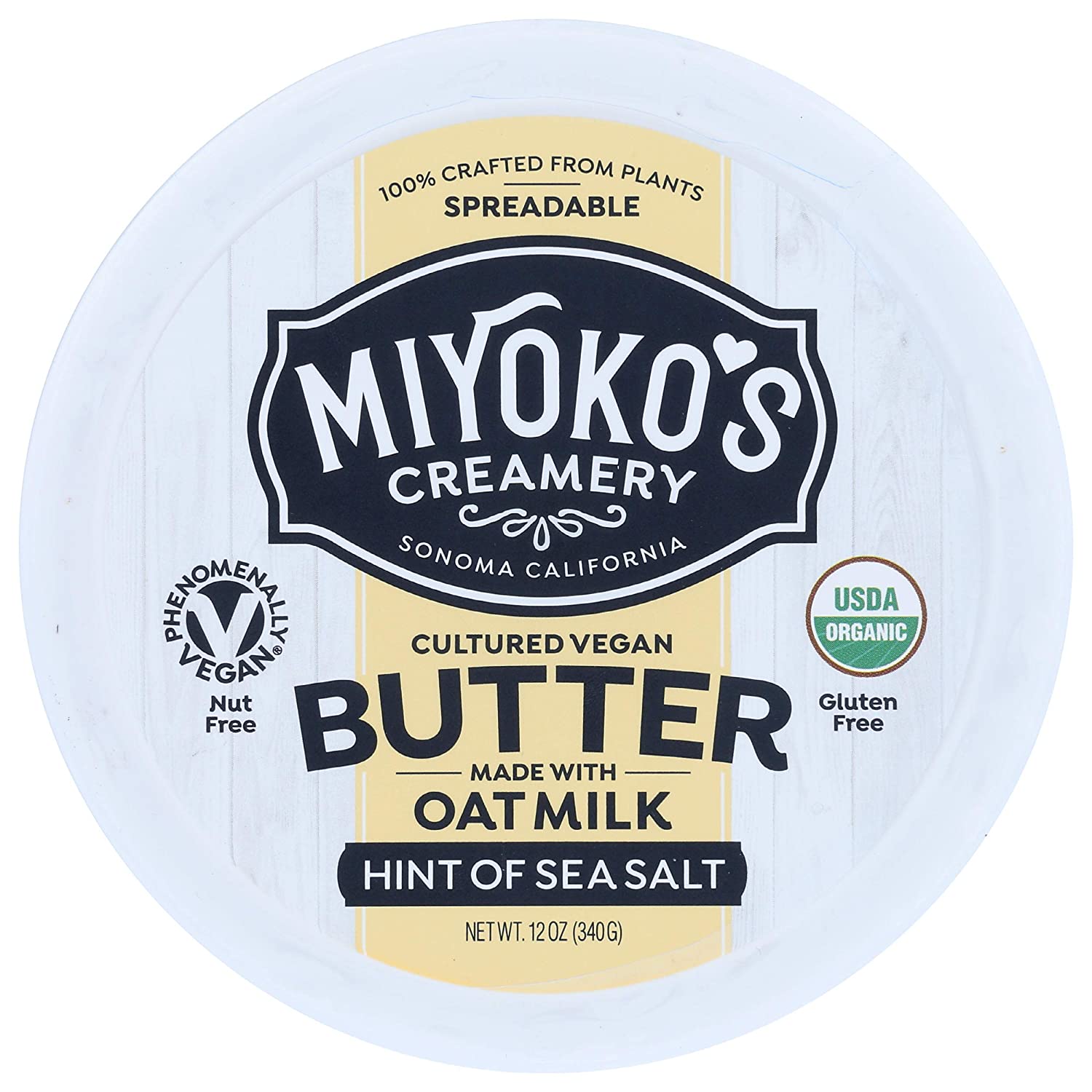 Miyokos Creamery, Butter Oat Milk, 12 Ounce