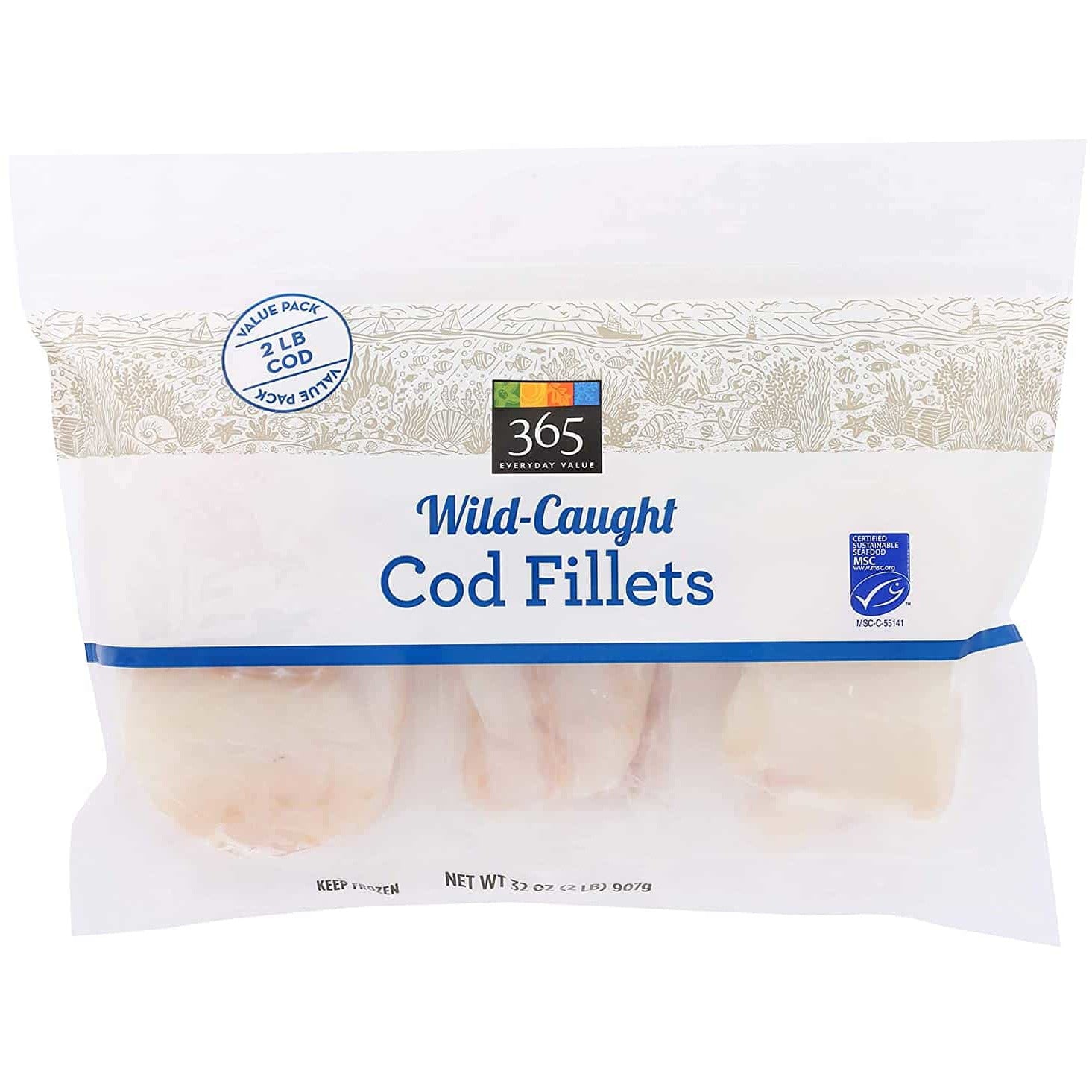 Seafood Value Pack, Cod Fillets, 32oz (Frozen)