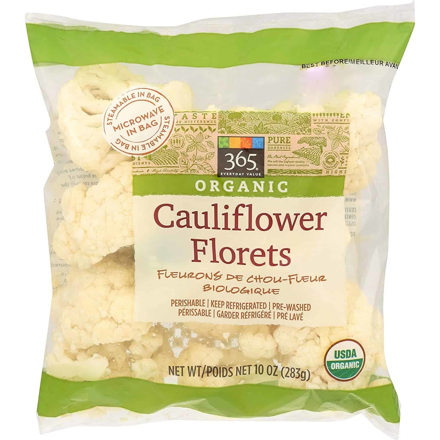 Oasis Fresh, Organic Cauliflower Florets, 10 oz