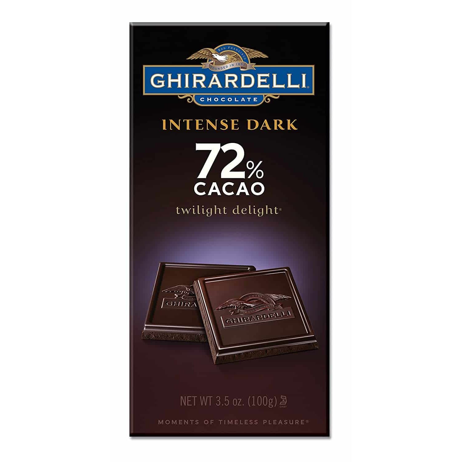 Ghirardelli Dark Chocolate Bars 72% Cacao Twilight Delight 3.5oz