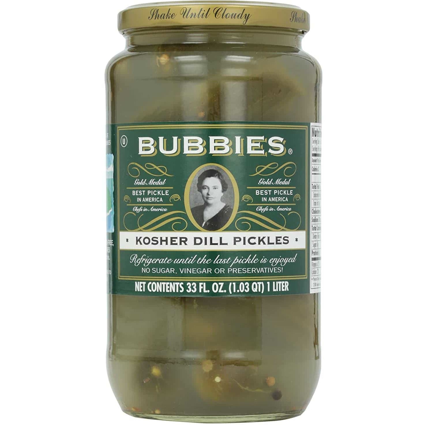 Bubbies Kosher Dill Pickles, 33 oz