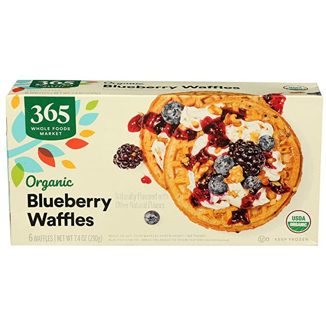 Waffles Blueberry Organic, 7.4 Ounce, 6 Pack