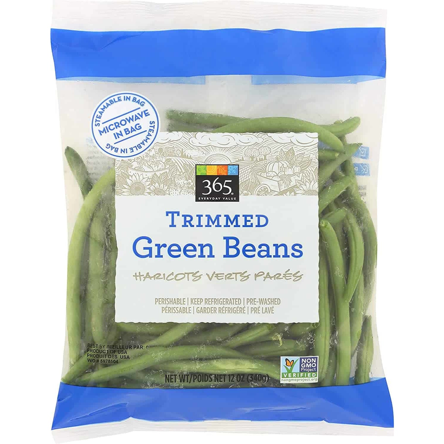 Trimmed Green Beans, 12 oz