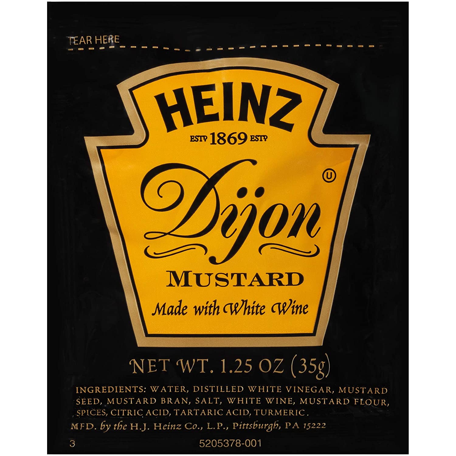 Heinz Single Serve Dijon Mustard (100 ct Casepack,