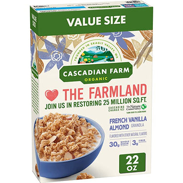 Cascadian Farm Organic Granola Cereal - French Vanilla Almond - 22OZ