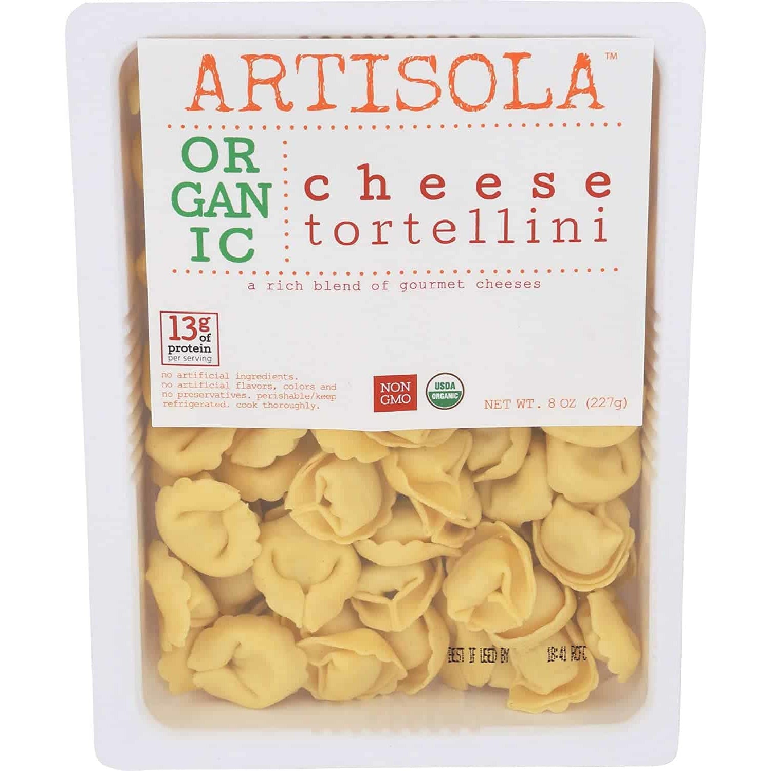 Artisola Pasta, Organic Cheese Tortellini, 8 oz