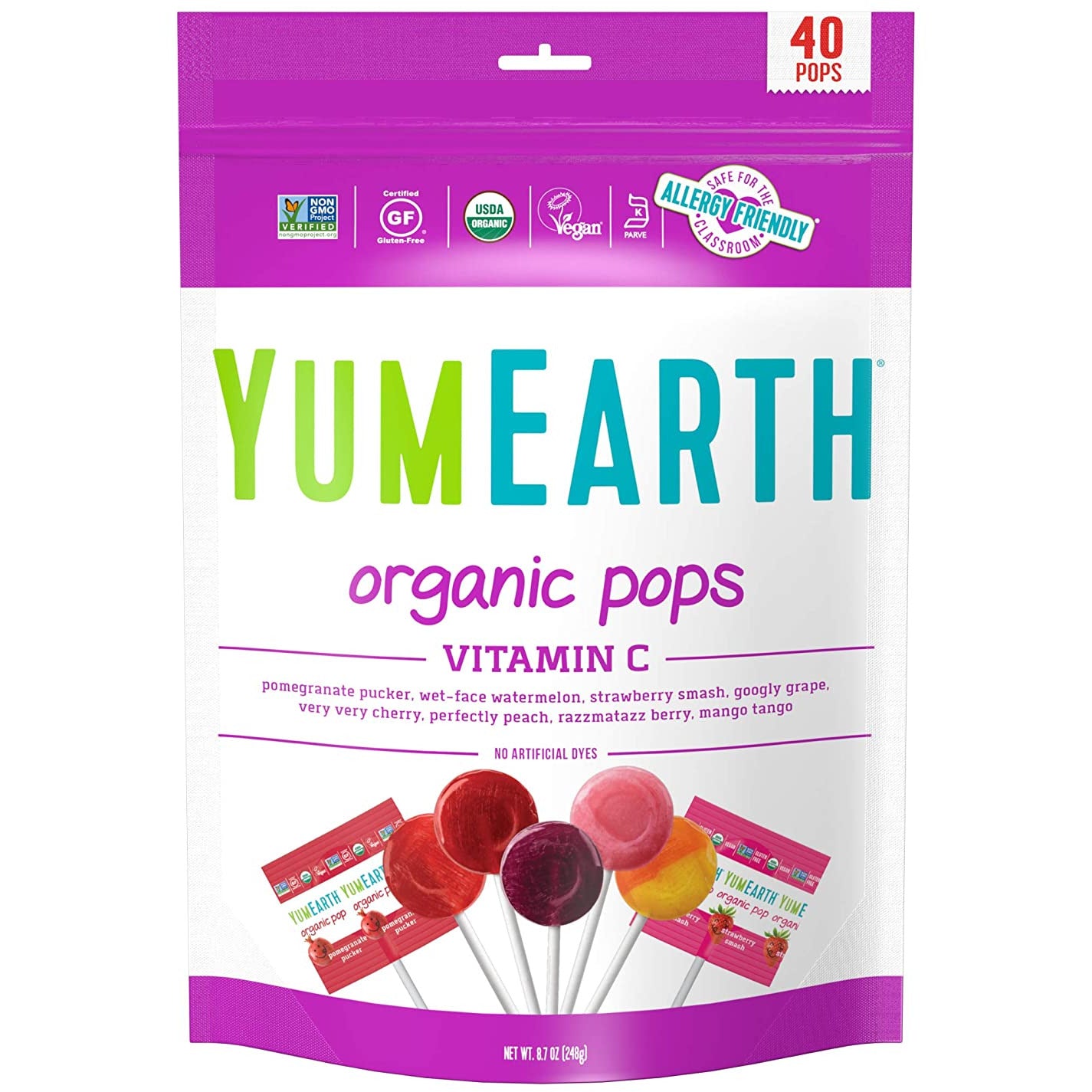 YumEarth Organic Vitamin C Lollipops