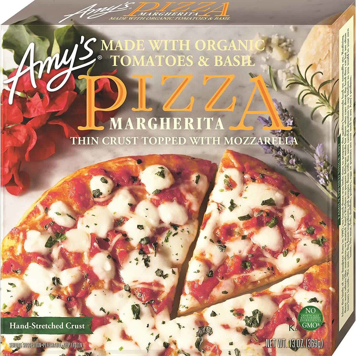 Amy's Organic Frozen Margherita Pizza, Hand-Stretched Crust