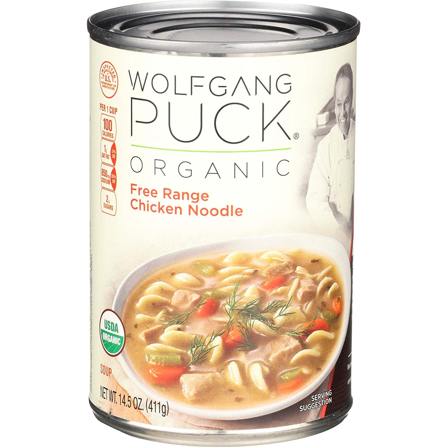 Wolfgang Puck, Soup Chicken Egg Noodles Organic, 14.5 Ounce