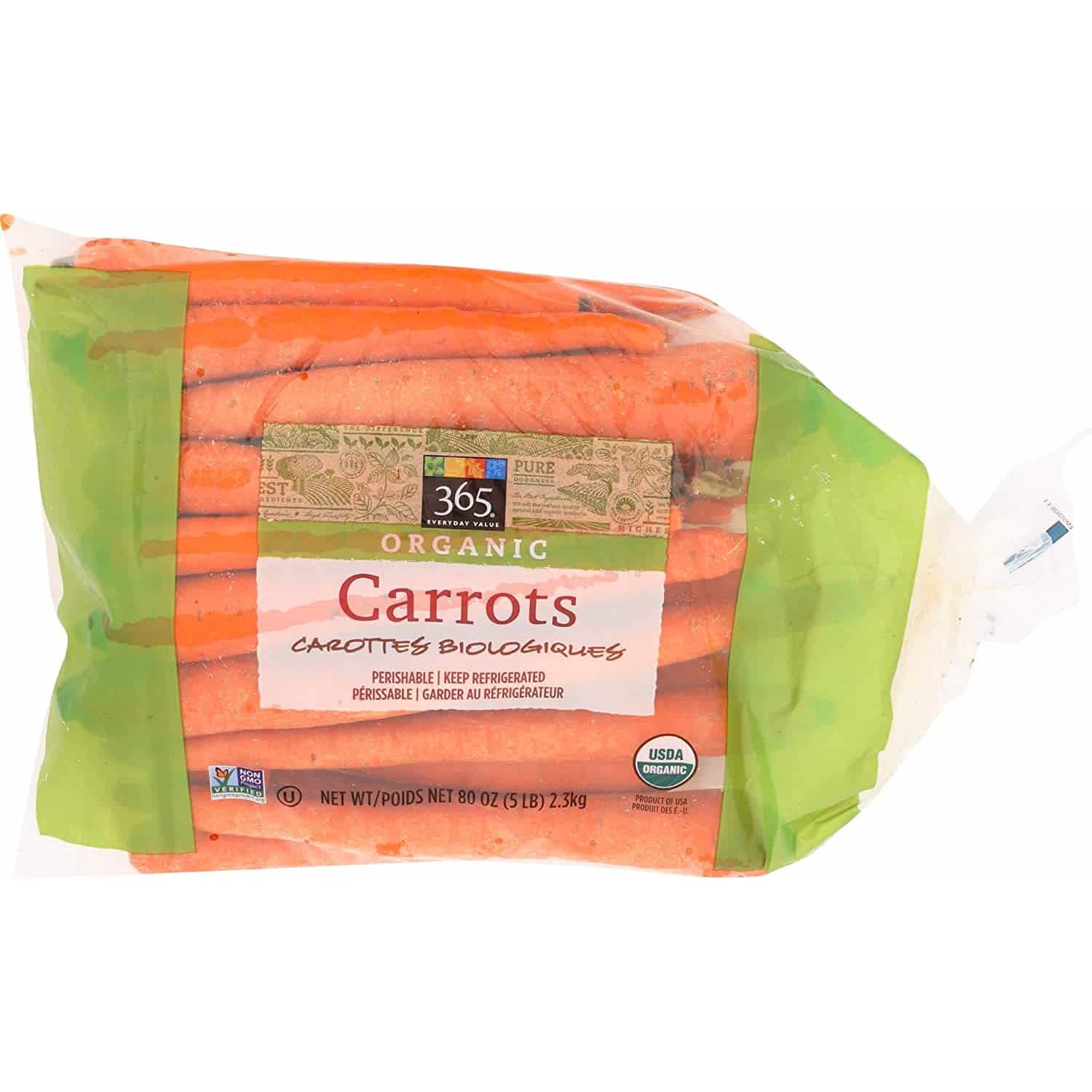 Organic Carrots Bag, 80 Ounce