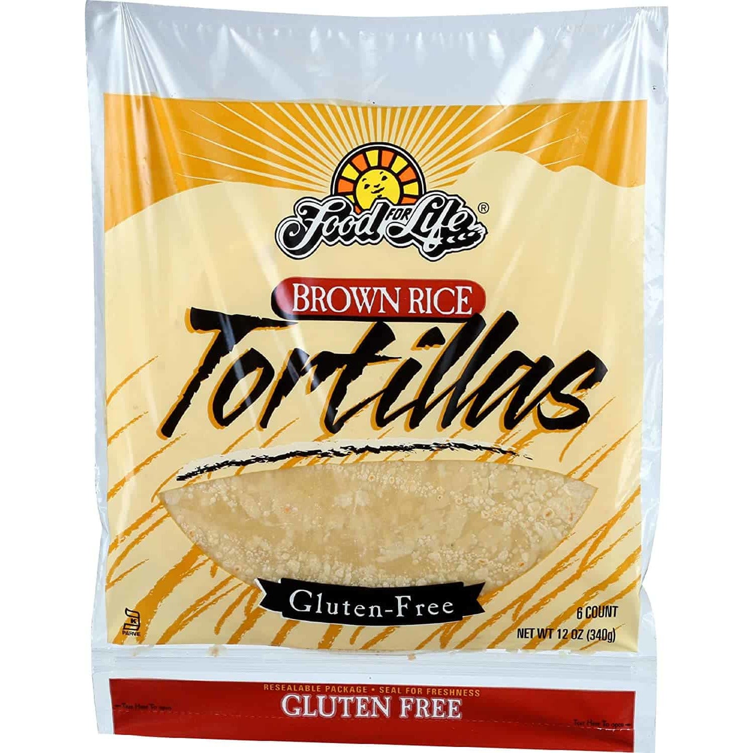 Food For Life, Tortillas Brown Rice Wheat Free Gluten Free, 12oz