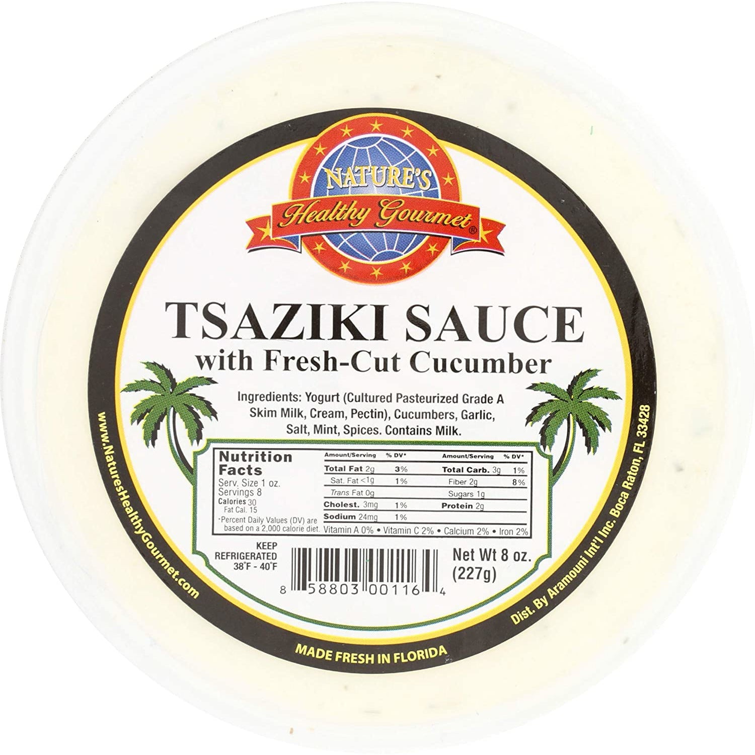 Natures Healthy Gourmet, Tsaziki Sauce, 8 Ounce