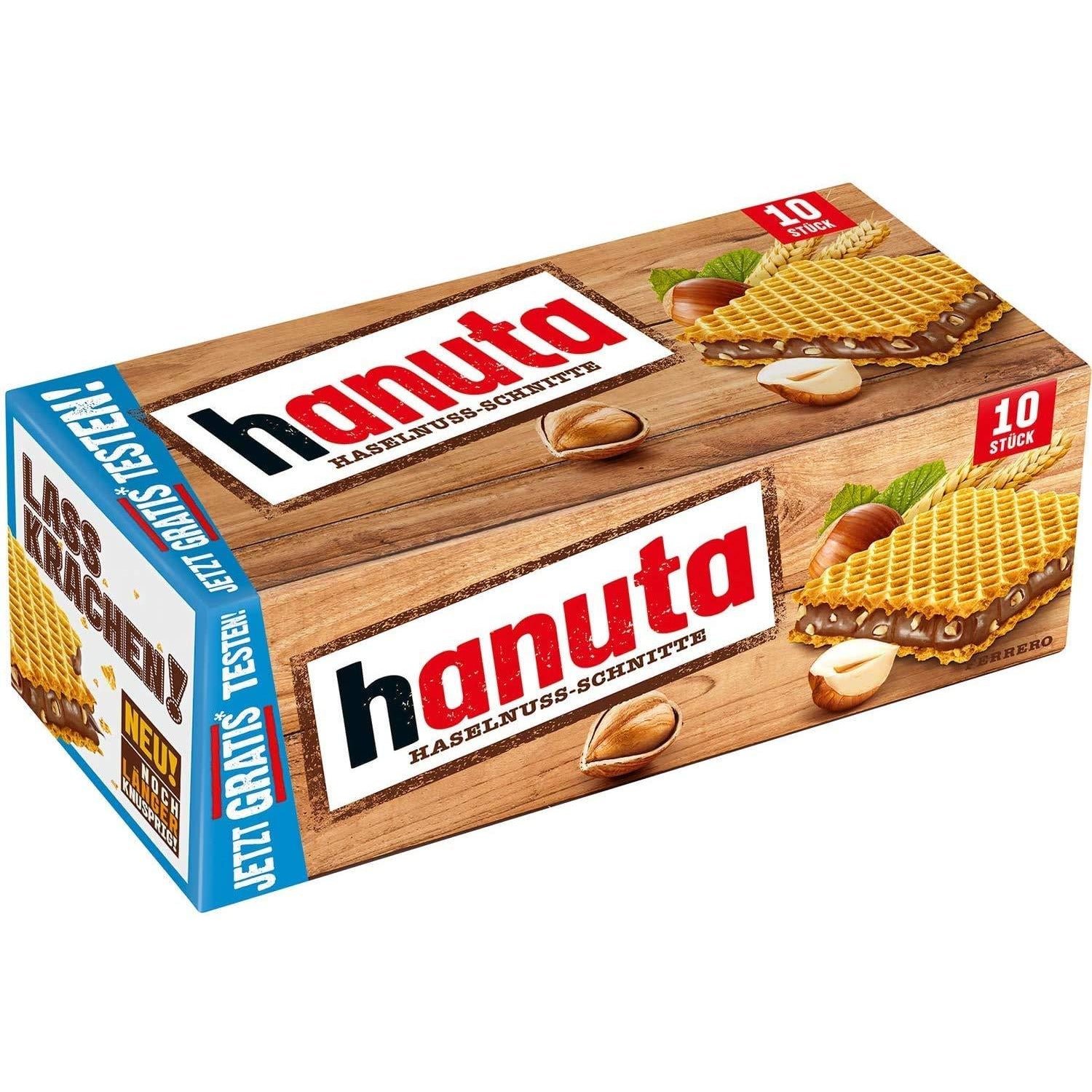 Ferrero Hanuta Wafers Filled with Hazelnut Cream (10 Pcs Box)