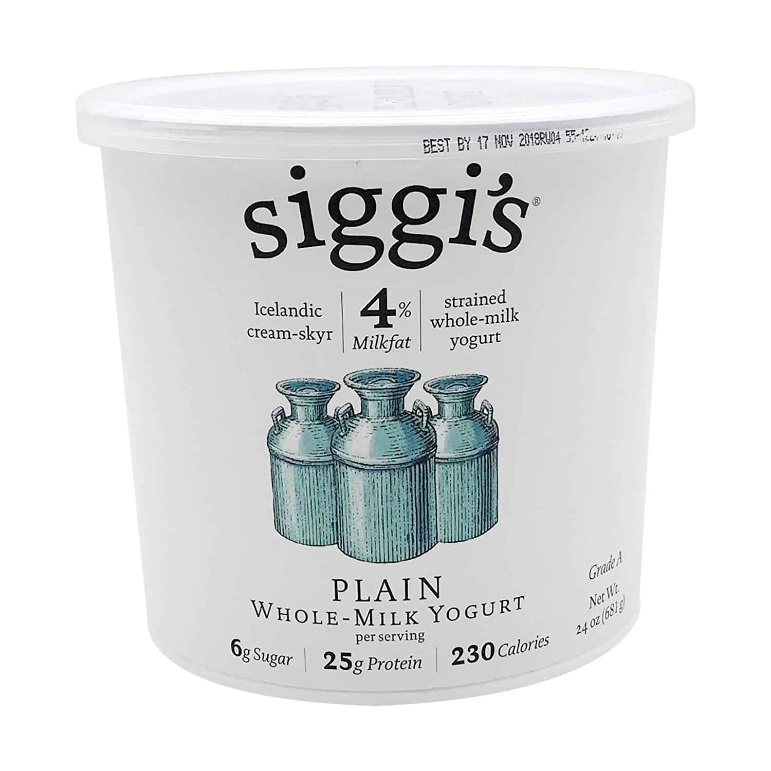 Siggi's Whole-Milk Icelandic Yogurt: Plain, 24 Oz.