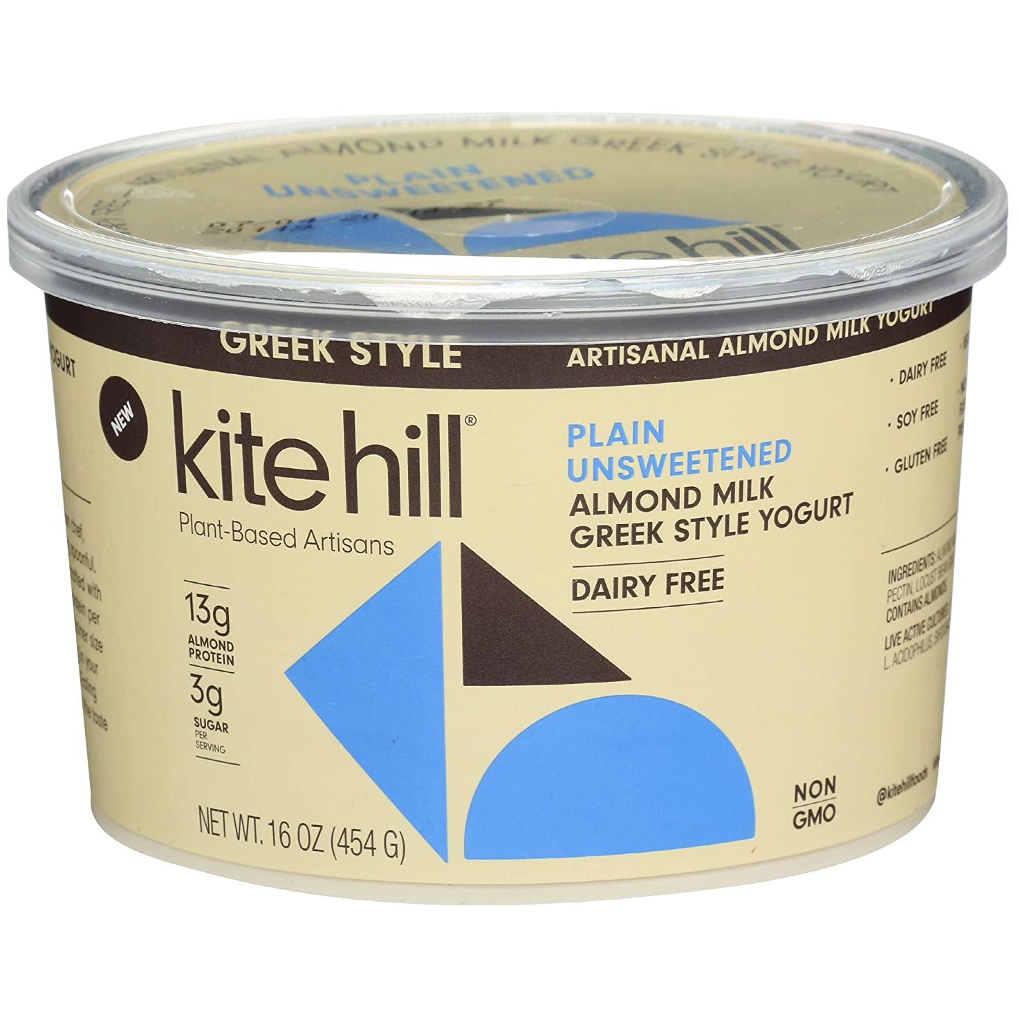 Kite Hill Plant Based Plain Unsweetened Yogurt, 16 OZ