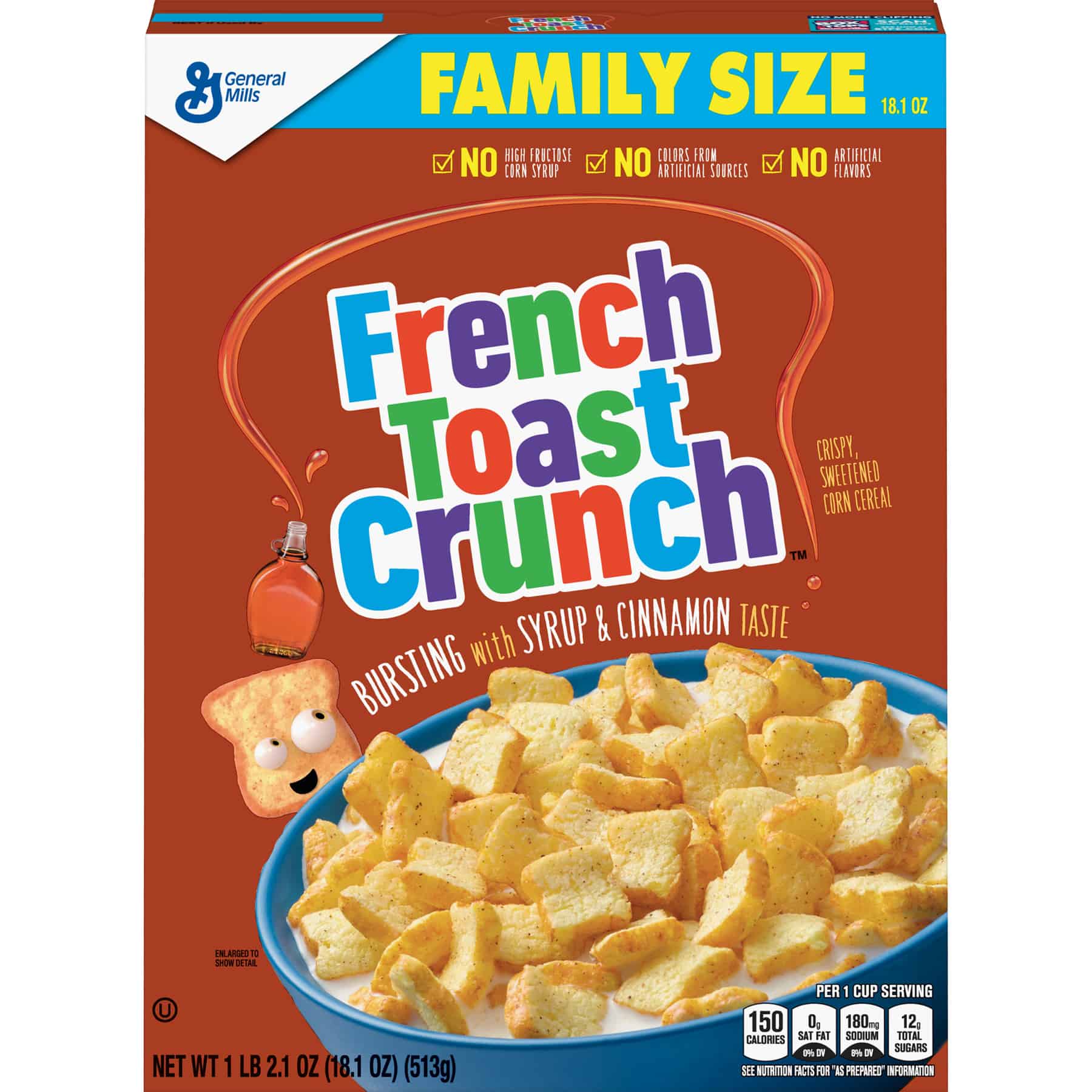 General Mills, French Toast Crunch, Family Size, 18.1 oz