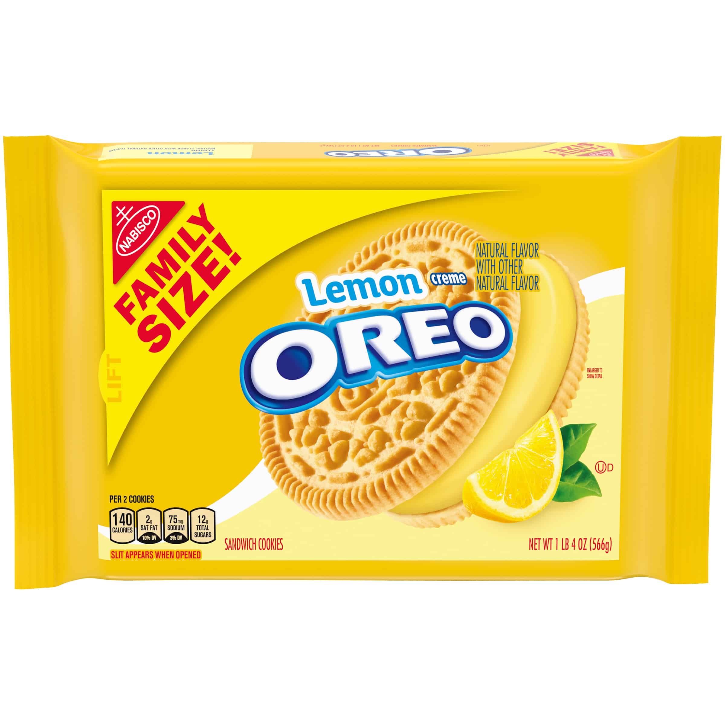 Oreo Lemon Creme Sandwich Cookies Party size, 20 Oz