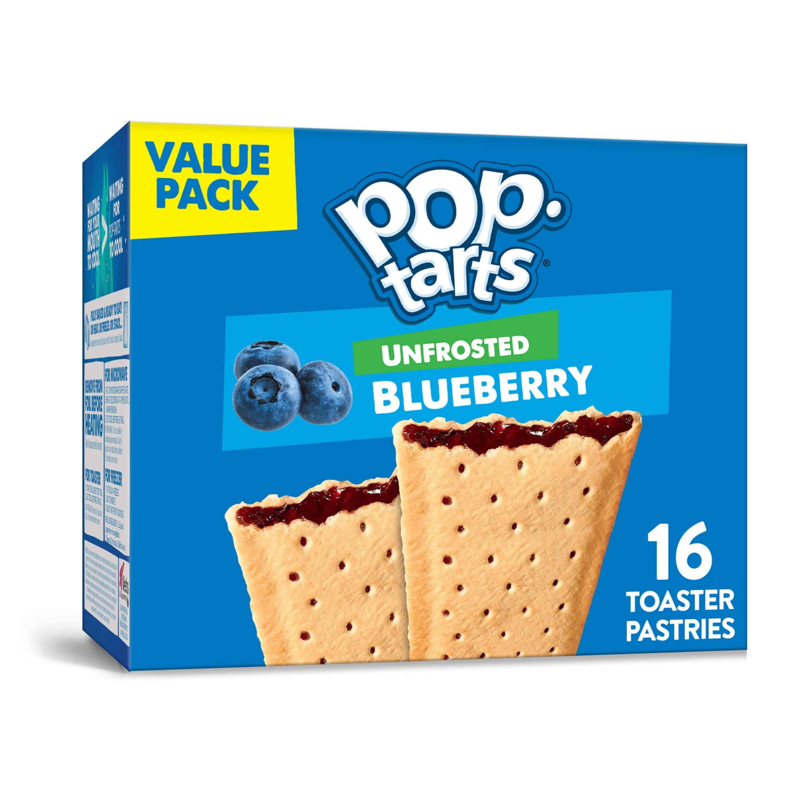 Pop-Tarts, Unfrosted Blueberry, Value Pack, 16 Ct, 27 Oz