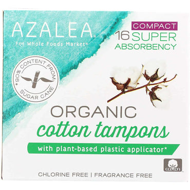 Oasis Fresh Azalea, Organic Cotton Tampons With Plant-Based Plastic Applicator, Super, 16 ct