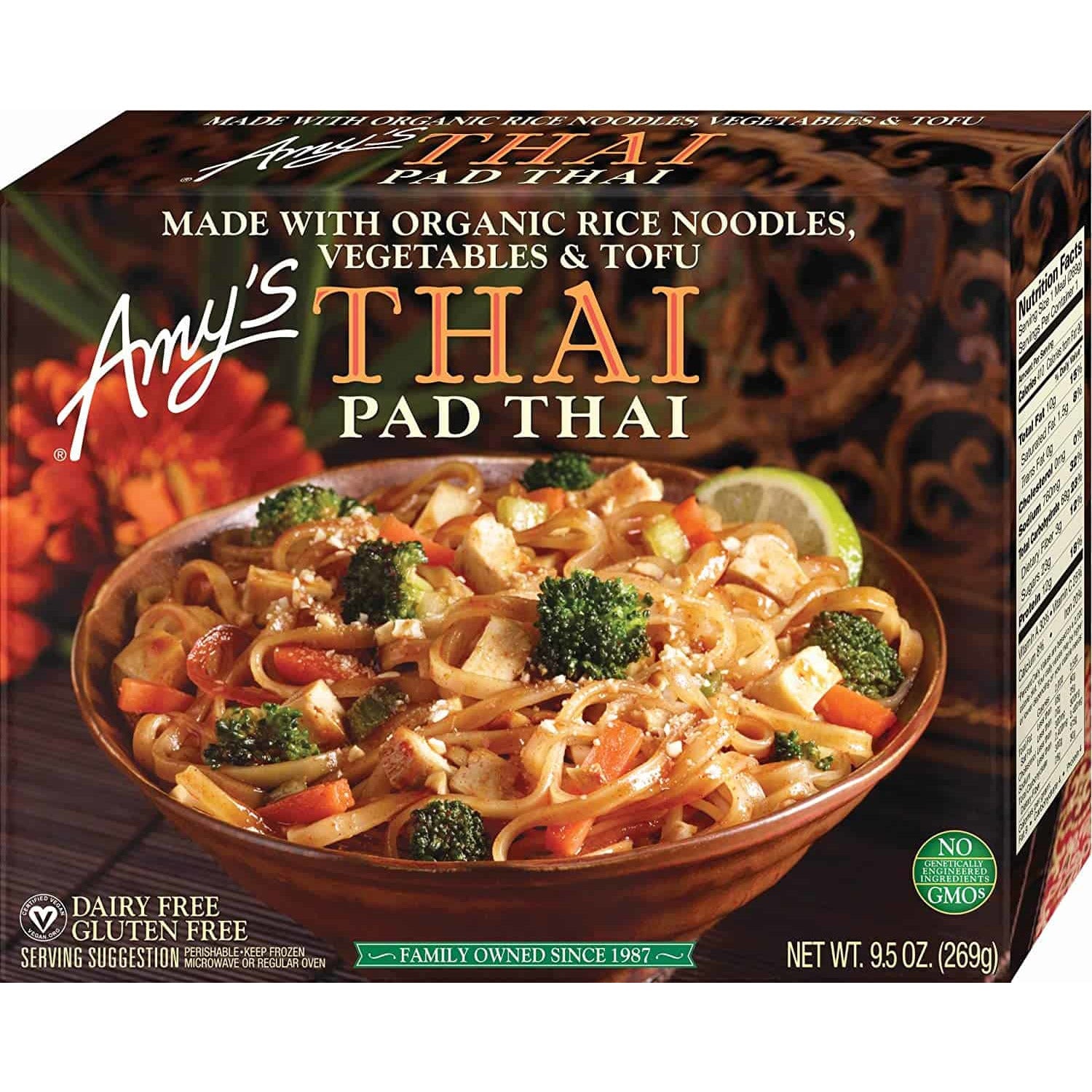 Amy's Pad Thai, Vegetables & Tofu, Non GMO, 9.5-Ounce