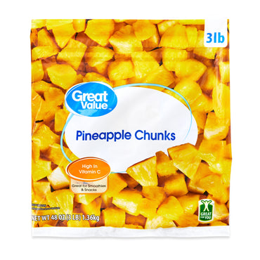 Great Value Pineapple Chunks, 48 oz (Frozen)