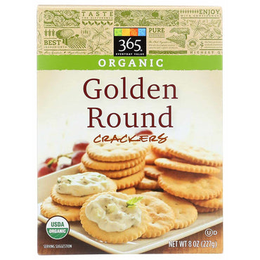 Organic Golden Round Crackers, 8 oz