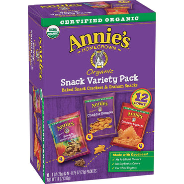 Annie's Variety Snack Pack, Baked Snack Crackers, 11 oz