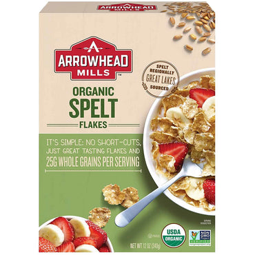 Arrowhead Mills Organic Cereal, Spelt Flakes, 12 oz.