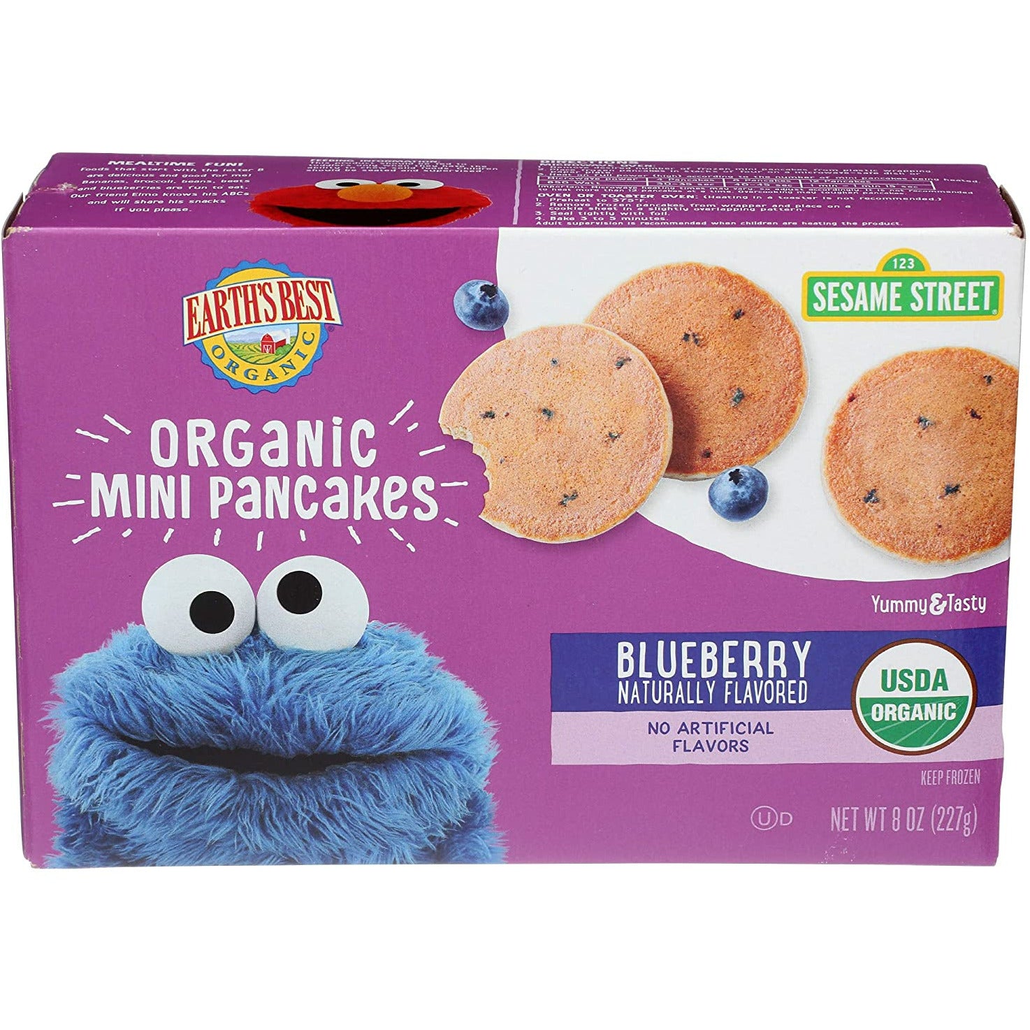 Earths Best, Pancakes Mini Blueberry Organic, 8 Ounce