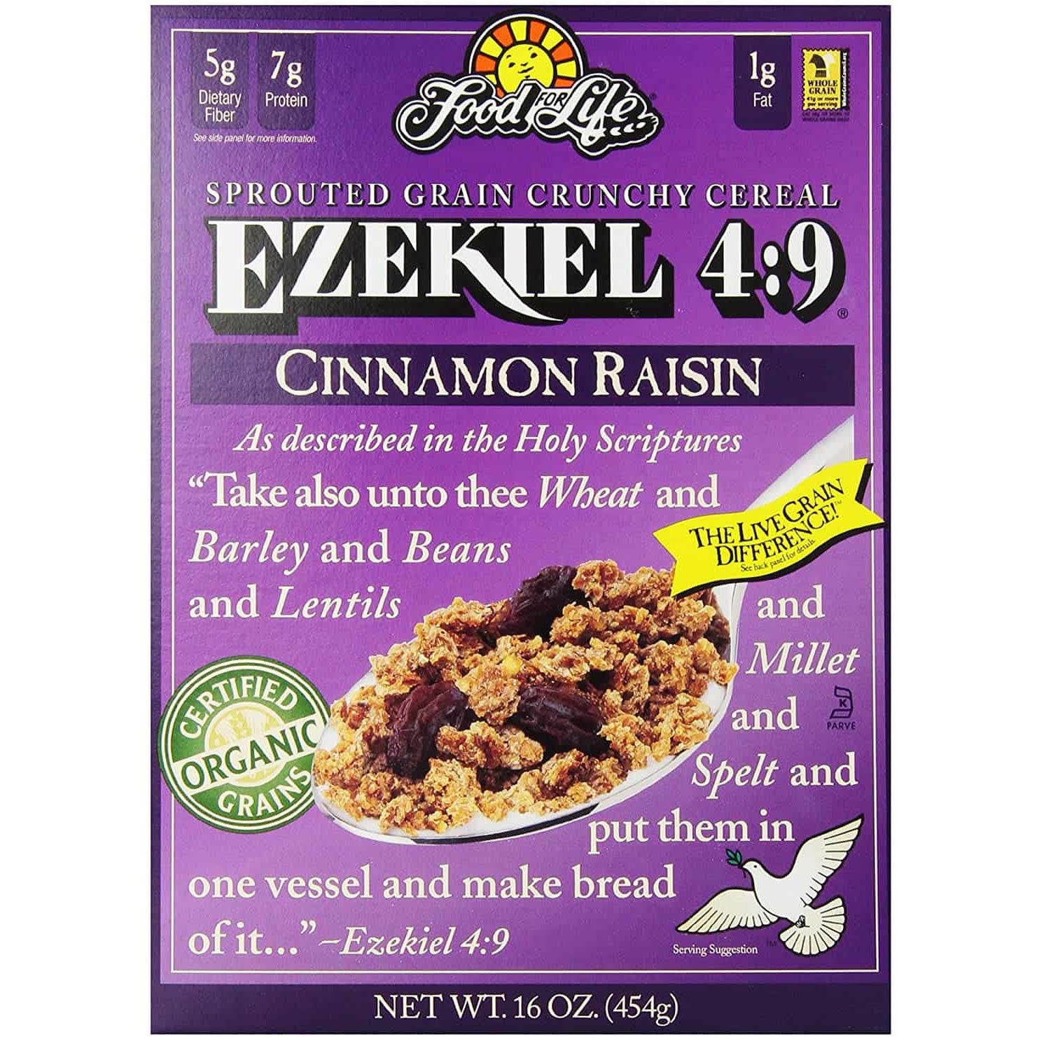 Ezekiel 4:9 Organic Sprouted Grain Cereal, Cinnamon Raisin, 16 oz